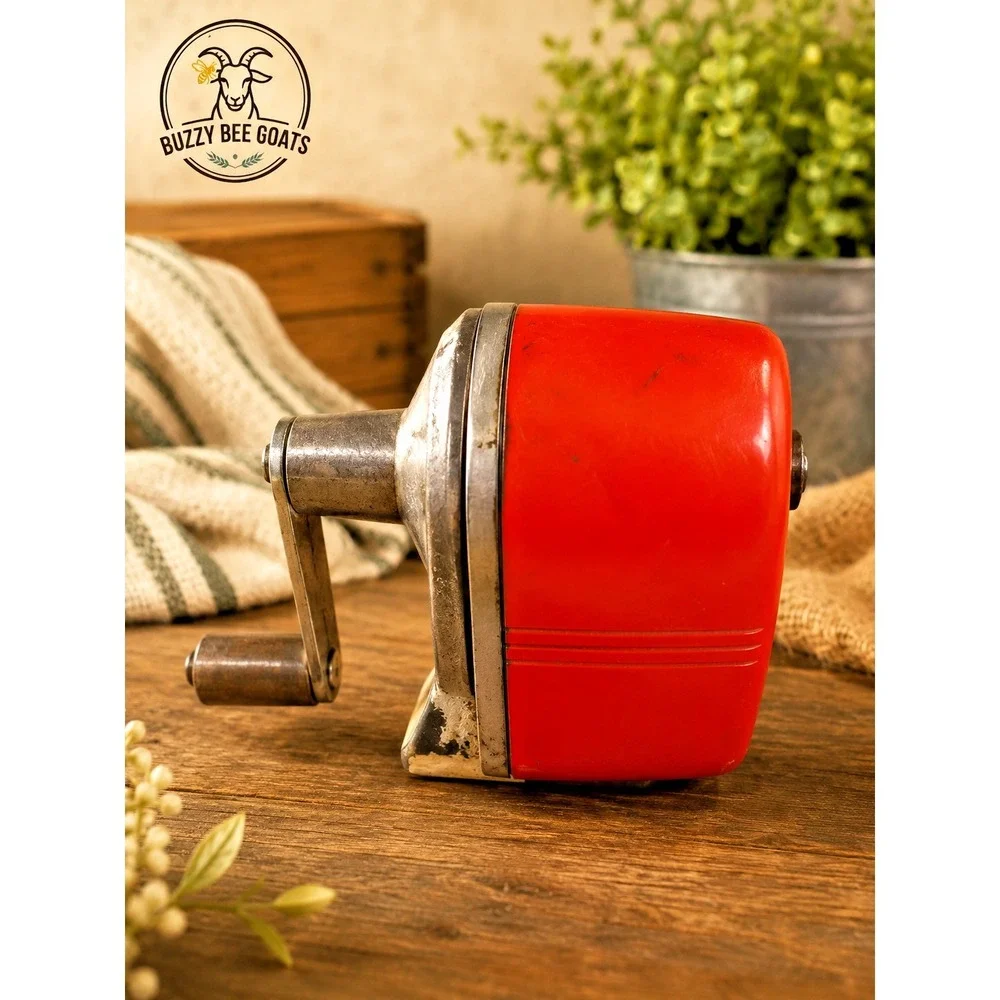 VINTAGE APSCO MIDGET PENCIL SHARPENER RED DESK WALL MOUNT USA